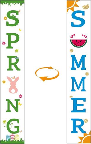 علامة ترحيب لعيد الميلاد على الوجهين للشرفة الأمامية، 47.2 بوصة خشبية في الهواء الطلق طويلة القامة علامة ترحيب رأسية كبيرة للباب الأمامي لوحات الشرفة الدائمة ديكور، خارج ديكورات المنزل في ساحة الخريف والشتاء المرح in Kuwait