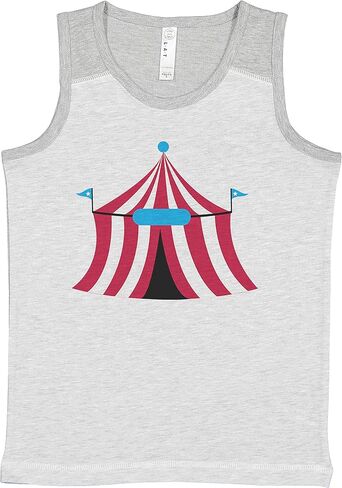 7 أكلت 9 ملابس أطفال Circus Circus Carnival Light Gray Tank Top in Saudi Arabia