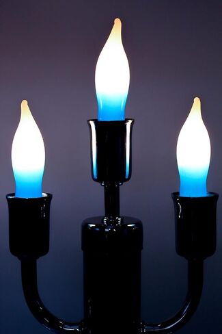 Menorah Bulbs Blue & White Electric Menorah Flame Shaped Replacement Bulbs (9-Pack),4 watts in Saudi Arabia