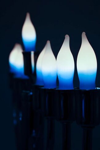 Menorah Bulbs Blue & White Electric Menorah Flame Shaped Replacement Bulbs (9-Pack),4 watts in Saudi Arabia