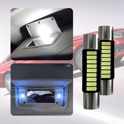 6pcs 29mm 6614f Feverypean LED LED Plbs ، المصابيح الكهربائية للسيارة ، استبدال ضوء 12V للمكياج ، إكسسوارات السيارات مشرقة للغاية 9-SMD 4014 رقائق 6614 6612F مصابيح LED للمركبات (أبيض) in Saudi Arabia