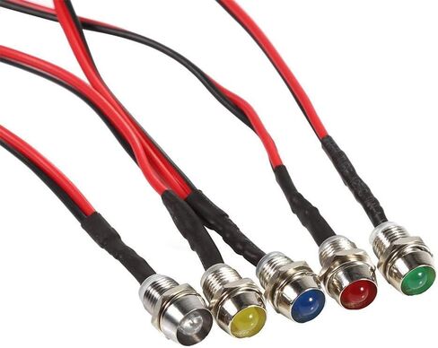 مؤشر مؤشر Keenso LED 12 فولت ، 4pcs 8mm مؤشر مؤشر LED 12 فولت Red Red Dash Dash Light 12V مؤشر LED Automotive Light Red للسيارات شاحنات شاحنات (أحمر) in Saudi Arabia