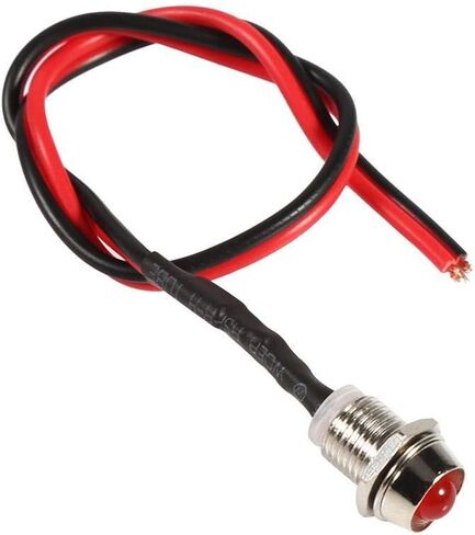 مؤشر مؤشر Keenso LED 12 فولت ، 4pcs 8mm مؤشر مؤشر LED 12 فولت Red Red Dash Dash Light 12V مؤشر LED Automotive Light Red للسيارات شاحنات شاحنات (أحمر) in Saudi Arabia