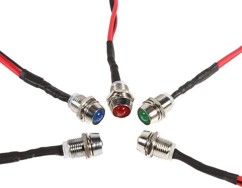 مؤشر مؤشر Keenso LED 12 فولت ، 4pcs 8mm مؤشر مؤشر LED 12 فولت Red Red Dash Dash Light 12V مؤشر LED Automotive Light Red للسيارات شاحنات شاحنات (أحمر) in Saudi Arabia
