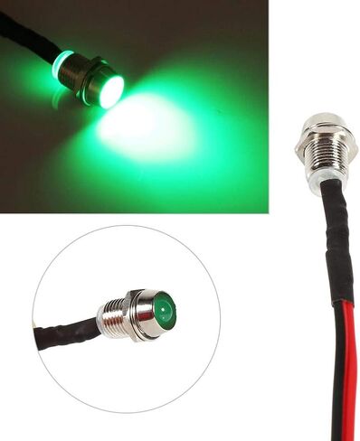 مؤشر مؤشر Keenso LED 12 فولت ، 4pcs 8mm مؤشر مؤشر LED 12 فولت Red Red Dash Dash Light 12V مؤشر LED Automotive Light Red للسيارات شاحنات شاحنات (أحمر) in Saudi Arabia