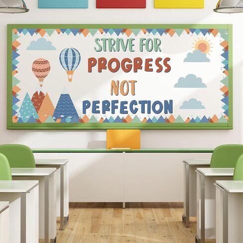 gisgfim Building Blocks Bulletin Board Set Classroom Decoration Building Healthy Habits Cutouts Trim Bulletin Board Boarders for Elementary Classroom Back to School Chalkboard Wall Decoration Supplies in Kuwait