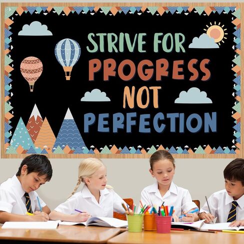 gisgfim Building Blocks Bulletin Board Set Classroom Decoration Building Healthy Habits Cutouts Trim Bulletin Board Boarders for Elementary Classroom Back to School Chalkboard Wall Decoration Supplies in Kuwait