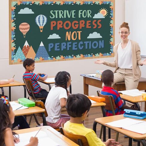 gisgfim Building Blocks Bulletin Board Set Classroom Decoration Building Healthy Habits Cutouts Trim Bulletin Board Boarders for Elementary Classroom Back to School Chalkboard Wall Decoration Supplies in Kuwait