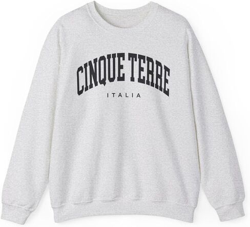 Cinque Terre Italy Adult Unisex Crewneck Sweatshirt in Saudi Arabia
