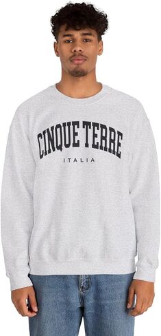 Cinque Terre Italy Adult Unisex Crewneck Sweatshirt in Saudi Arabia