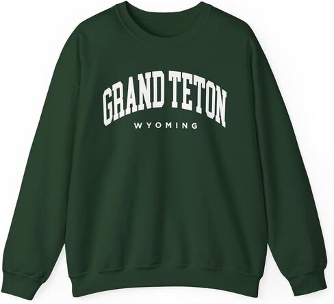 Grand Teton Wyoming Adult Unisex Crewneck Sweatshirt in Saudi Arabia