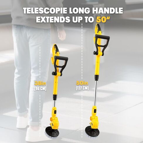 4 Packs Replacement Brush Heads for Mellif Spin Scrubber, 2-Pack 4.5’’ & 2-Pack 5.6’’ Hard Bristle Brush, Multi-Surface Cleaning, Easy Installation in Kuwait