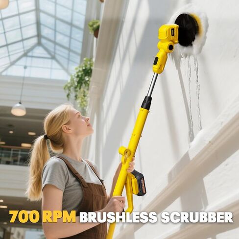 4 Packs Replacement Brush Heads for Mellif Spin Scrubber, 2-Pack 4.5’’ & 2-Pack 5.6’’ Hard Bristle Brush, Multi-Surface Cleaning, Easy Installation in Kuwait