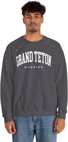 Grand Teton Wyoming Adult Unisex Crewneck Sweatshirt in Saudi Arabia
