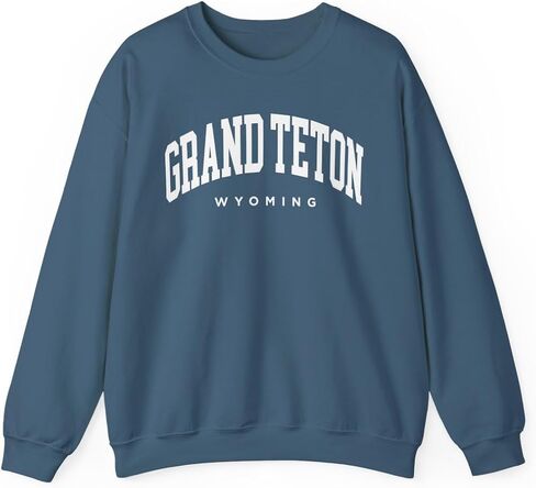 Grand Teton Wyoming Adult Unisex Crewneck Sweatshirt in Saudi Arabia