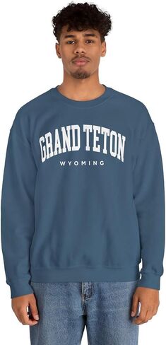 Grand Teton Wyoming Adult Unisex Crewneck Sweatshirt in Saudi Arabia