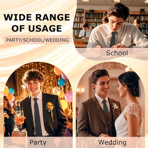 Polka Dot Ties for Men, 3.15" Classic Mens Necktie for Casual Business Daily Party Graduation Banquet Leisure Prom in Saudi Arabia
