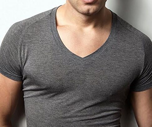 Mr. Davis Men's Bamboo Viscose Traditional Cut V Neck - Stylish Undershirts with Stretch Fabric for a 3 Pack in Kuwait