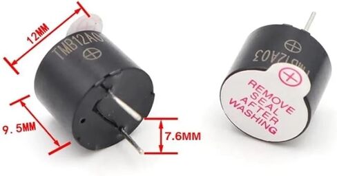 TMB12A03 TMB12A05 TMB12A12 3v 5v 12v Active Buzzer Magnetic Long Continous Beep Tone 12 * 9.5mm 12095(TMB12A12 12V) in Saudi Arabia