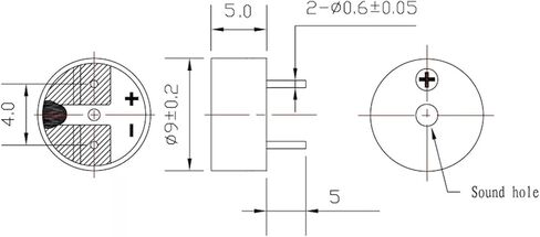 10pcs 3V 5V 12V Active Alarm Buzzer Veeper 9 * 5.5mm TMB09A05 Mini Active Piezo Buzzer (12V) in Saudi Arabia