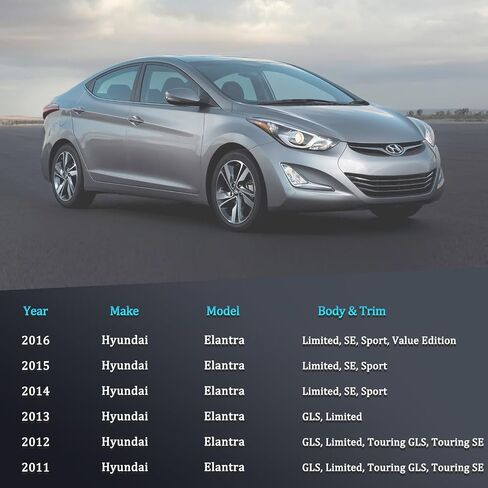 مجموعة محرك قفل الباب الجانبي الأمامي اليسار متوافق مع مشغل مزلاج الباب Hyundai Elantra 2011-2016 ، استبدل# 81310-3x030 in Saudi Arabia