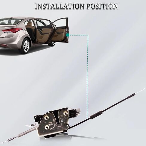 مجموعة محرك قفل الباب الجانبي الأمامي اليسار متوافق مع مشغل مزلاج الباب Hyundai Elantra 2011-2016 ، استبدل# 81310-3x030 in Saudi Arabia