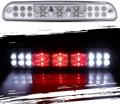 Rear High Mount Stop Brake Lights LED Third Brake Cargo Light Fit For Ford 1993-2016 For Mazda 1994-2008 Third Rear Cab Roof Center Tail Cargo Lamp Chrome+Red Lens in Saudi Arabia