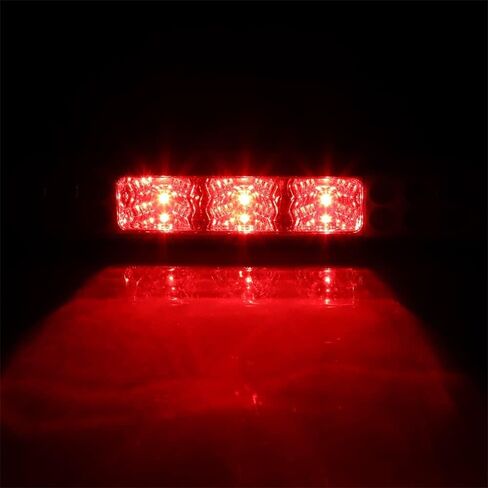 Rear High Mount Stop Brake Lights LED Third Brake Cargo Light Fit For Ford 1993-2016 For Mazda 1994-2008 Third Rear Cab Roof Center Tail Cargo Lamp Chrome+Red Lens in Saudi Arabia
