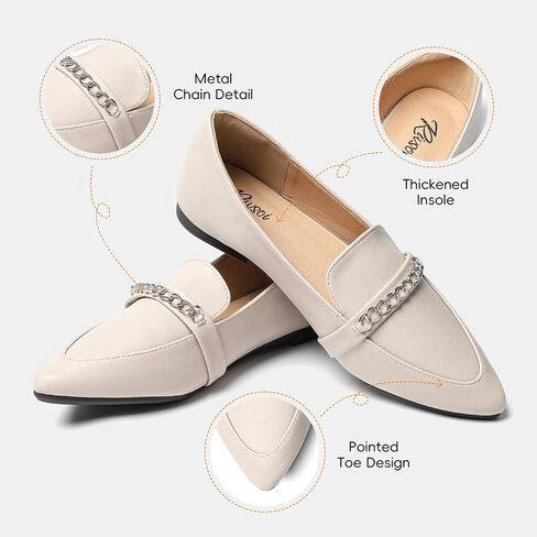 Women Loafers, Pointed Toe Women’s Flats, Slip on Loafers for Women Comfort Ballet Flats Shoes for Office Work in Saudi Arabia