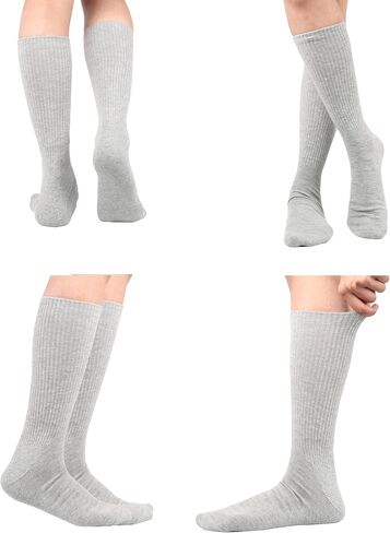 Men Cotton Crew Socks Soft Comfortable Thin And Breathable on Top Durable Double Layer Cushioned Reinforced Sole. in Saudi Arabia