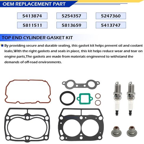 Top End Cylinder Gasket Kit for Polaris Ranger 800 XP, RZR S 4 800 2011-2017 OEM#5413874 5254357 5247360 in Saudi Arabia