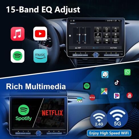 Android Car Stereo Radio for Dodge Ram 1500 2500 3500 2013-2018 with Wireless Carplay Wireless Android Auto, 8 Core 9 Inch Touchscreen Head Unit with Bluetooth/WiFi/DPS/EQ Backup Camera(2+32G) in Kuwait