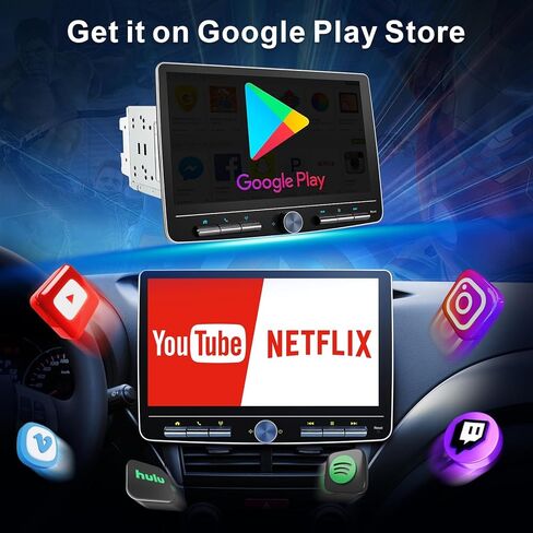 Android Car Stereo Radio for Dodge Ram 1500 2500 3500 2013-2018 with Wireless Carplay Wireless Android Auto, 8 Core 9 Inch Touchscreen Head Unit with Bluetooth/WiFi/DPS/EQ Backup Camera(2+32G) in Kuwait