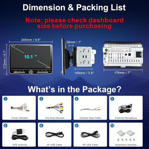 Android Car Stereo Radio for Dodge Ram 1500 2500 3500 2013-2018 with Wireless Carplay Wireless Android Auto, 8 Core 9 Inch Touchscreen Head Unit with Bluetooth/WiFi/DPS/EQ Backup Camera(2+32G) in Kuwait