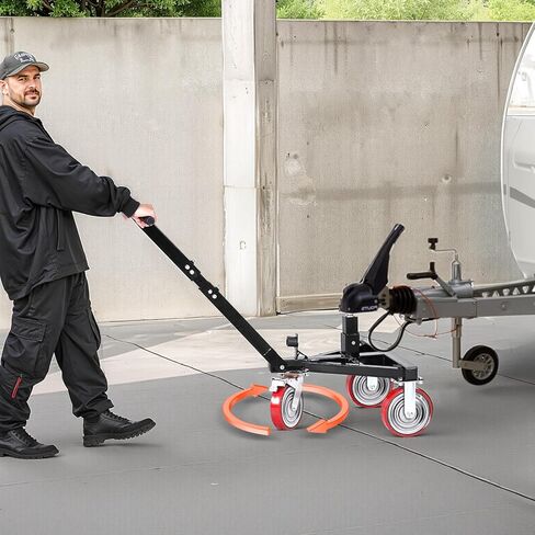VEVOR Trailer Dolly, 3500lbs Tongue Weight Capacity, 18 inch and 22 inch Height Adjustable Trailer Dolly, with 2 inch Hitch Ball, Adjustable Handle Length, 8-inch Swivel Wheels, for Moving RV Trailer in Saudi Arabia