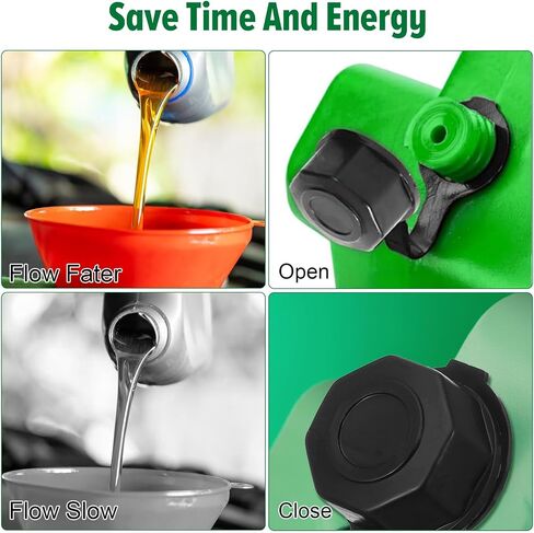 4 Pcs Gas Can Caps, Gas Can Vent Caps, Fuel Replacement Cap, Leak-Proof Screw Cap for Diesel Kerosene Jugs, Universal Fit for Most Fuel Containers in Saudi Arabia