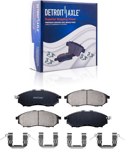 Detroit Axle - مجموعة الفرامل لـ Infiniti G35 M35 M45 EX35 G25 G37 QX50 Q40 350Z 370Z بديل محفور بالقرص محفر دوارات فرامل سيراميك: الأمامية 12.60 '& الخلفية 12.13' 'دوارات in Saudi Arabia