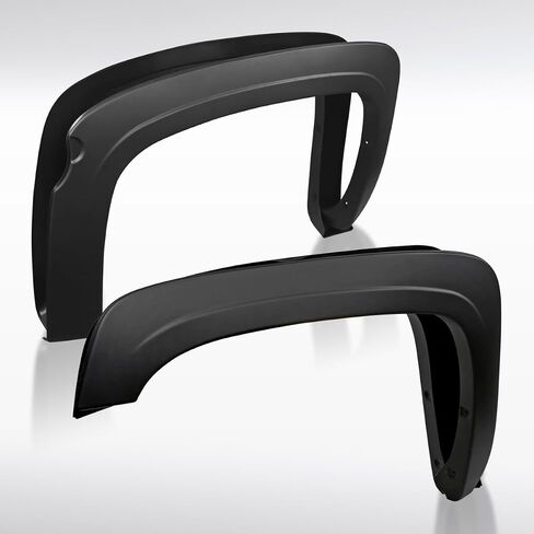 Autozensation Compatible with 2007-2013 Chevy Silverado 1500 LT LTZ WT LS Fleetside 5.7ft Bed, 4PC Front + Rear Oe Style Black Fender Flares in Saudi Arabia