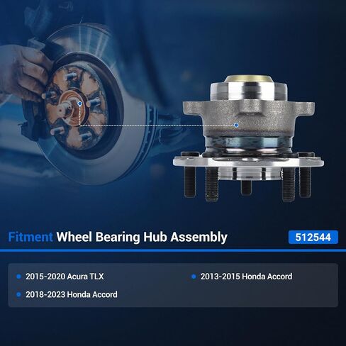 Autoround 512544 Rear Wheel Bearing Hub Assembly Compatible with Honda Accord 2013-2015 & 2018-2023, Acura TLX 2015-2020 5-Lugs Pair in Saudi Arabia