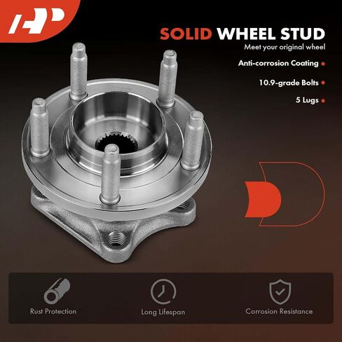 A-Premium الخلفي محمل وتجميع المحور مع 5 lug متوافق مع Ford Edge 2007-2010 & Lincoln MKX 2007-2010 ، 4-WHEEL ABS ، AWD فقط in Saudi Arabia