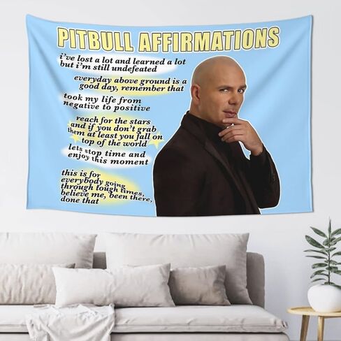 Wugxcoll Pitbull Areafors Tapestry Boutique Tapestrys Tapestrys عتيقة الألياف الجمالية الخوخ المنزل 60 × 40 بوصة in Saudi Arabia