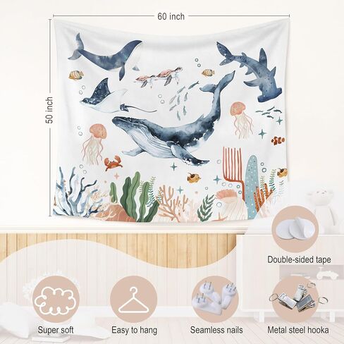WARDOS Mental Health Tapestry, Inhale Exhale Mental Health Tapestry Wall Hanging, Abstract Watercolor Meditation Wall Blanket Decor for Therapist Counselor Calming Office, 50x60 Inch in Kuwait