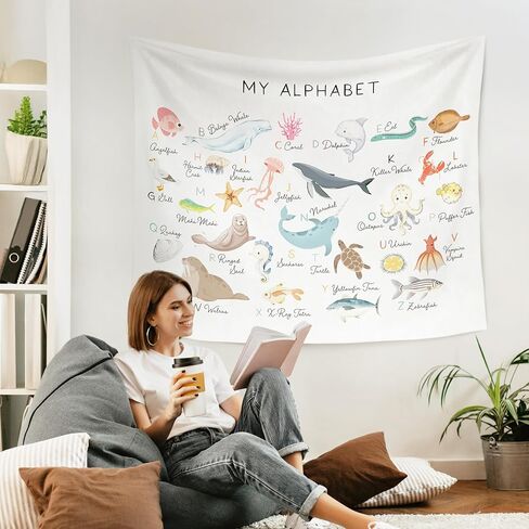 WARDOS Mental Health Tapestry, Inhale Exhale Mental Health Tapestry Wall Hanging, Abstract Watercolor Meditation Wall Blanket Decor for Therapist Counselor Calming Office, 50x60 Inch in Kuwait