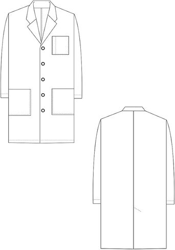 Heedfit Usisex Lab Coat - Snap Front ، طول 40 "، ملاءمة احترافية in Saudi Arabia