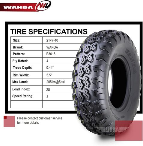 WANDA 2 Sport ATV Tires 21x7-10 21x7x10 4PR - 10237 in Saudi Arabia