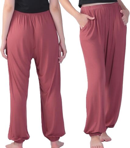 Lovinpet Women's Plus Size Lounge Pants-قيعان بيجاما عريضة عالية الخصر للنوم ، راحة طوال الموسم-2XL إلى 7XL in Saudi Arabia