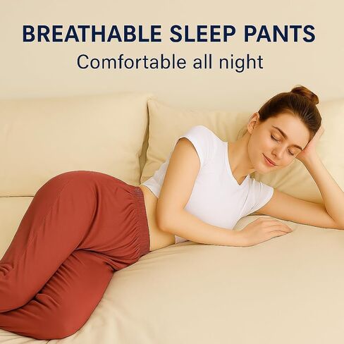 Lovinpet Women's Plus Size Lounge Pants-قيعان بيجاما عريضة عالية الخصر للنوم ، راحة طوال الموسم-2XL إلى 7XL in Saudi Arabia