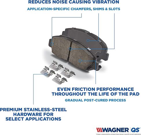 Wagner ThermoQuiet MX459 Front Disc Brake Pad Set Semi-Metallic for Dodge Ram 2500 in Kuwait