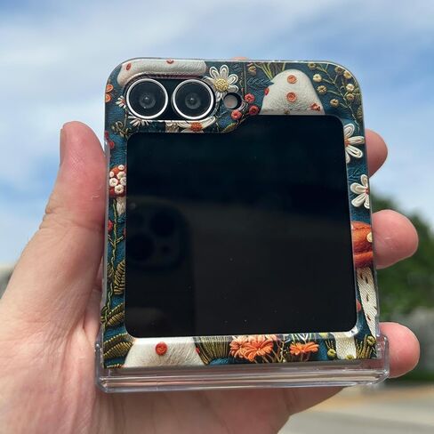 حافظة لهاتف جالاكسي Z فليب 6، حافظة هاتف شفافة صلبة من Soot Sprite لهاتف سامسونج جالاكسي Z Flip 6 2024 Plus سلسلة هاتف مجانية، حافظة فليب كرتونية للفتيات والنساء - Soot Sprite in Saudi Arabia