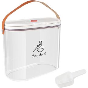 Airtight Pet Cat Food Storage Container 6Lbs|Portable Cat Food Canister with Handle|Clear Cat Food Bin with Food Scoop|ideal for Dog Cat Food Kibble|Clear Plastic-BPA Free in Kuwait